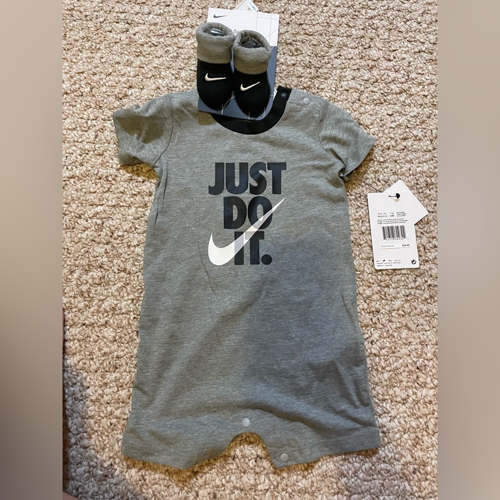 Nike shorts onesie